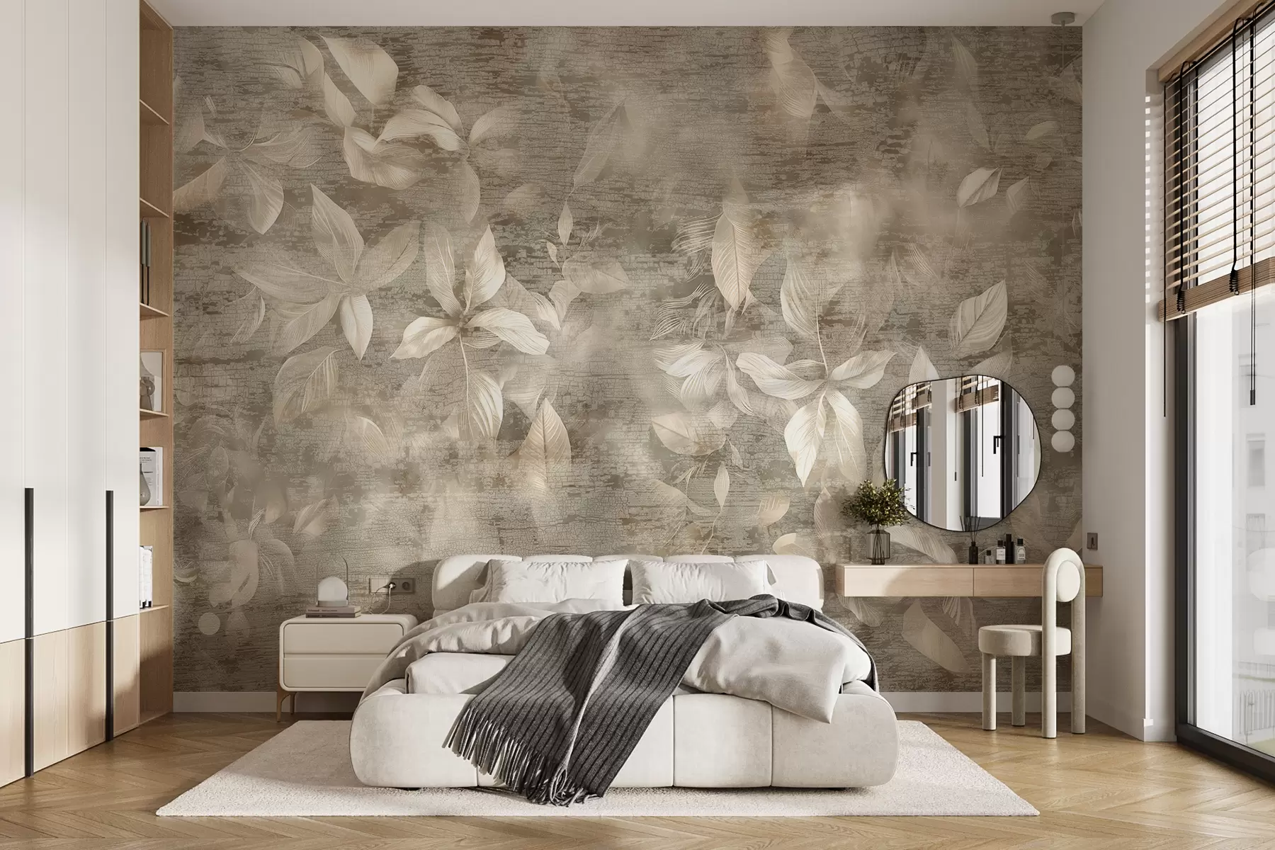 zidne murale Vintage egzotično lišće w00874v1