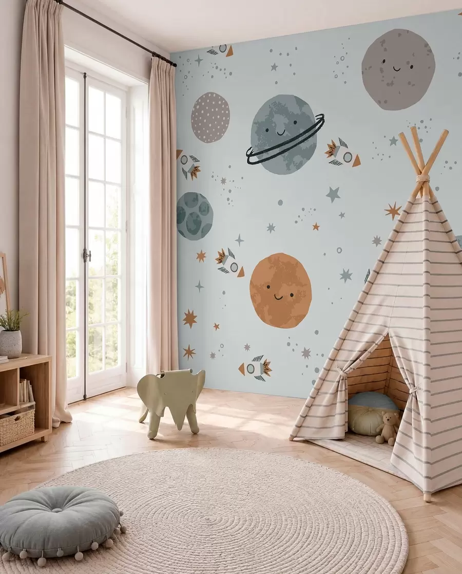 zidne murale Nasmiješeni planeti w01417