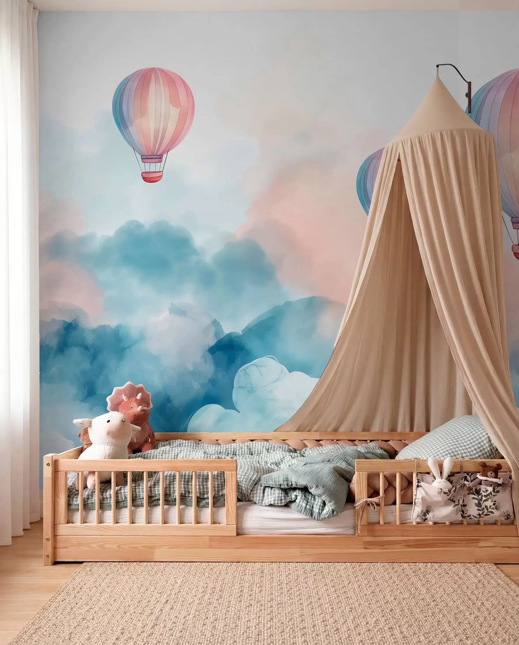 zidne murale Akvarel baloni u oblacima w01011