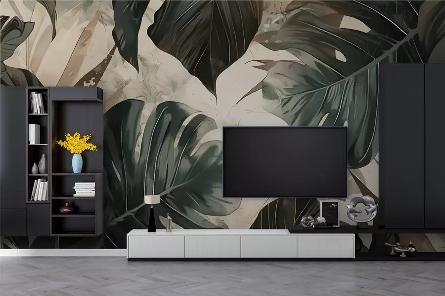 zidne murale Veliki listovi w00999