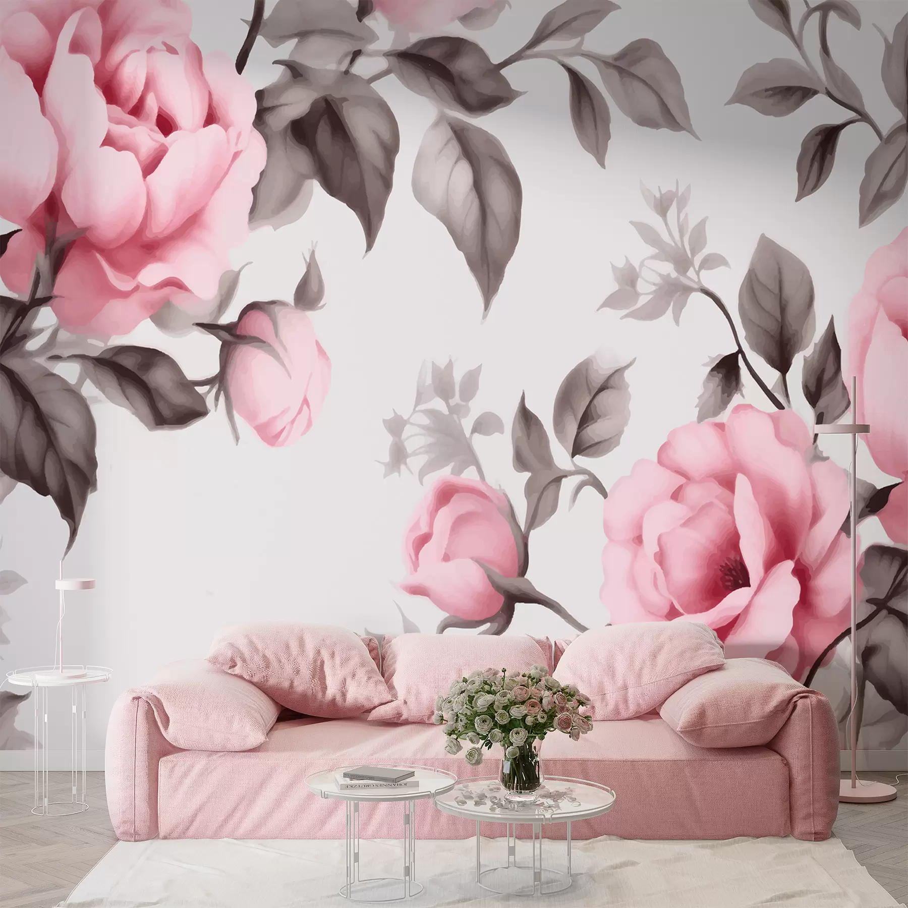 zidne murale Vintage lišće w01736