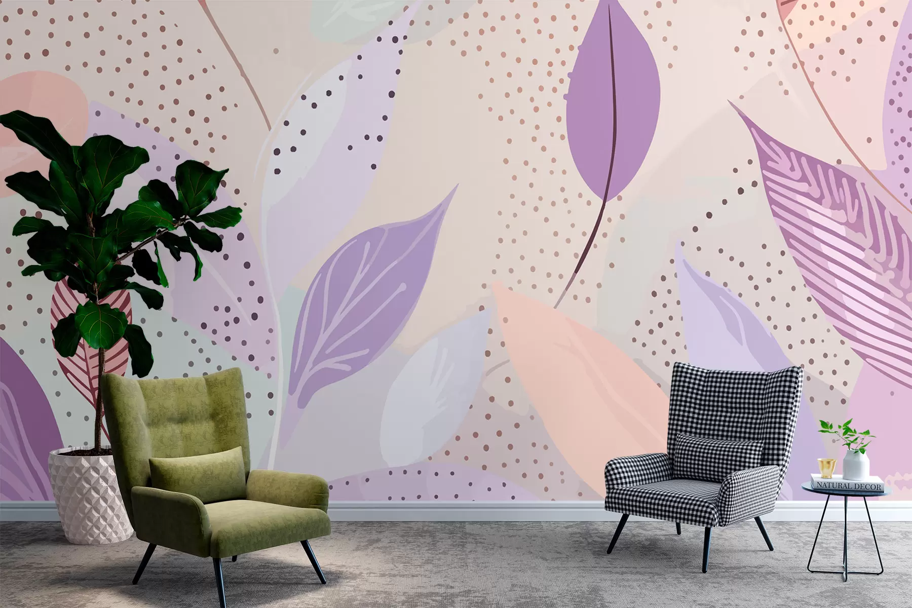 zidne murale Nježni listovi w01739