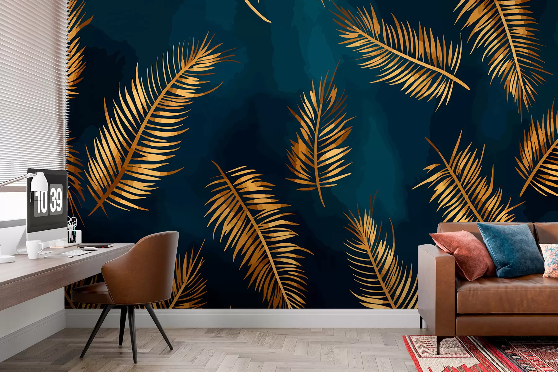 zidne murale Slikano lišće w01743