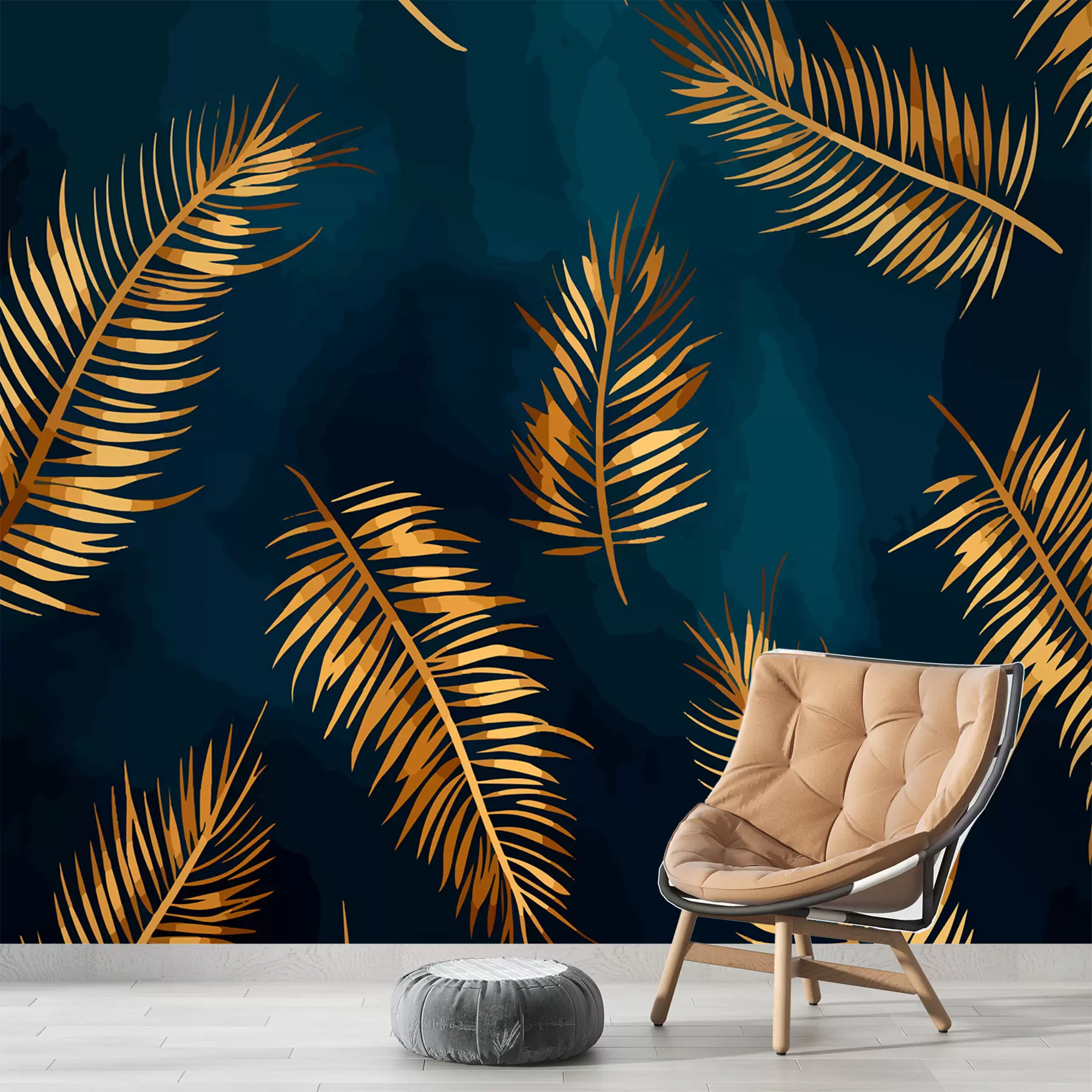 zidne murale Slikano lišće w01743