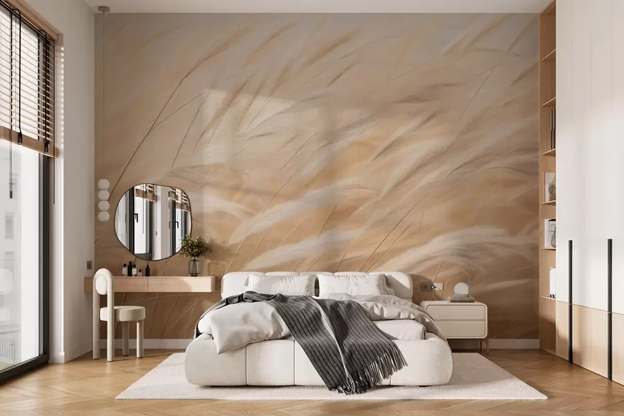 zidne murale Žuti klasići poljske trave w01719