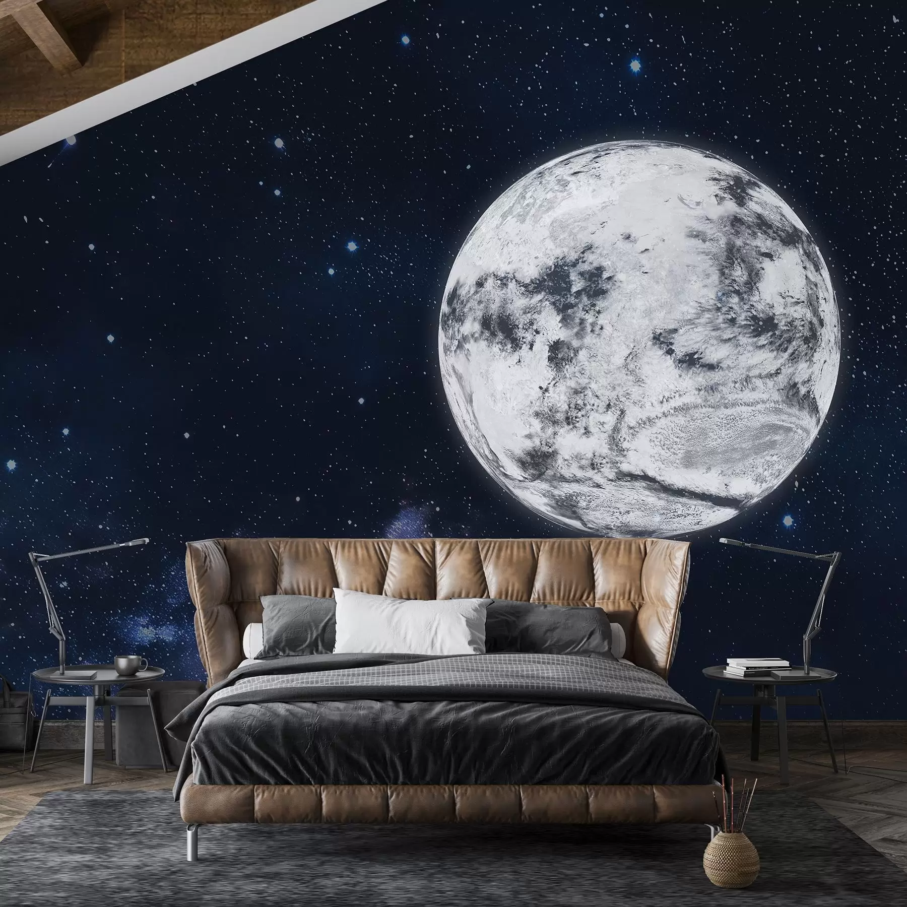 zidne murale Planet u svemiru, zvijezde, sazviježđa, svemir w01800