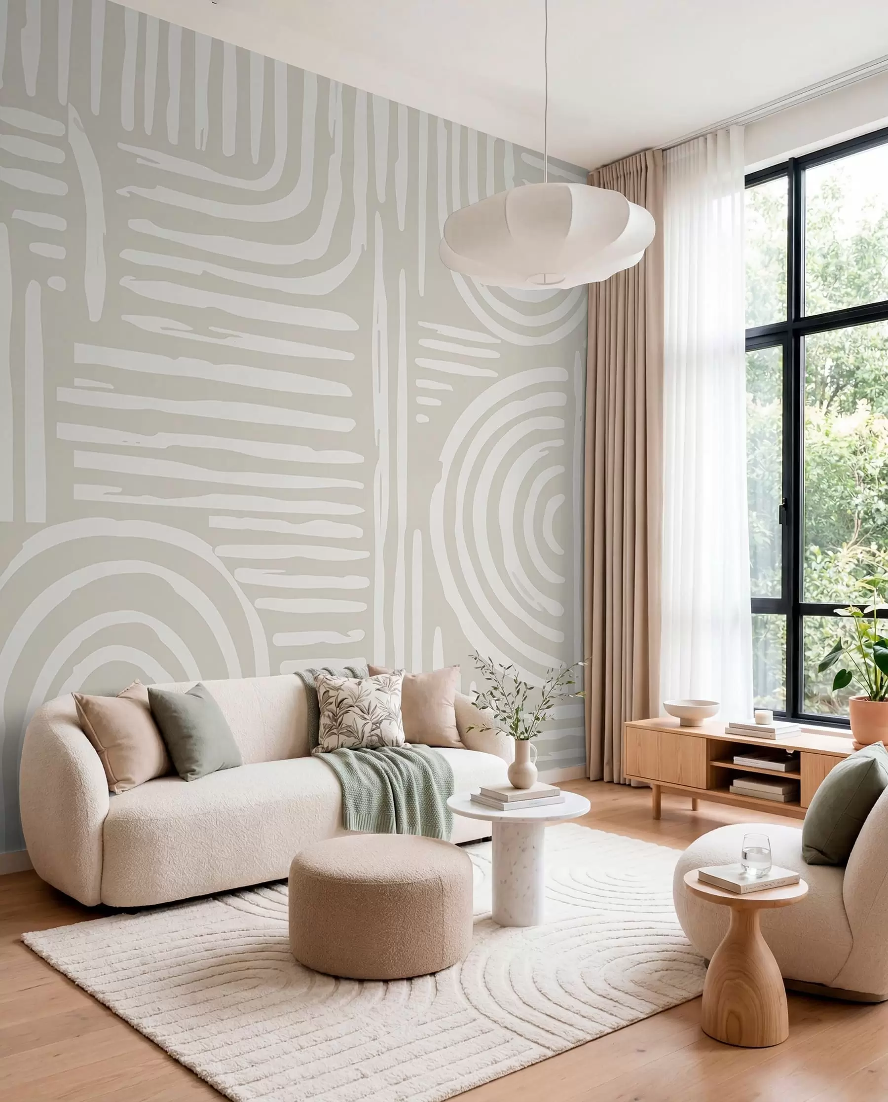 zidne murale Boho dizajn u nježnim bojama w01919