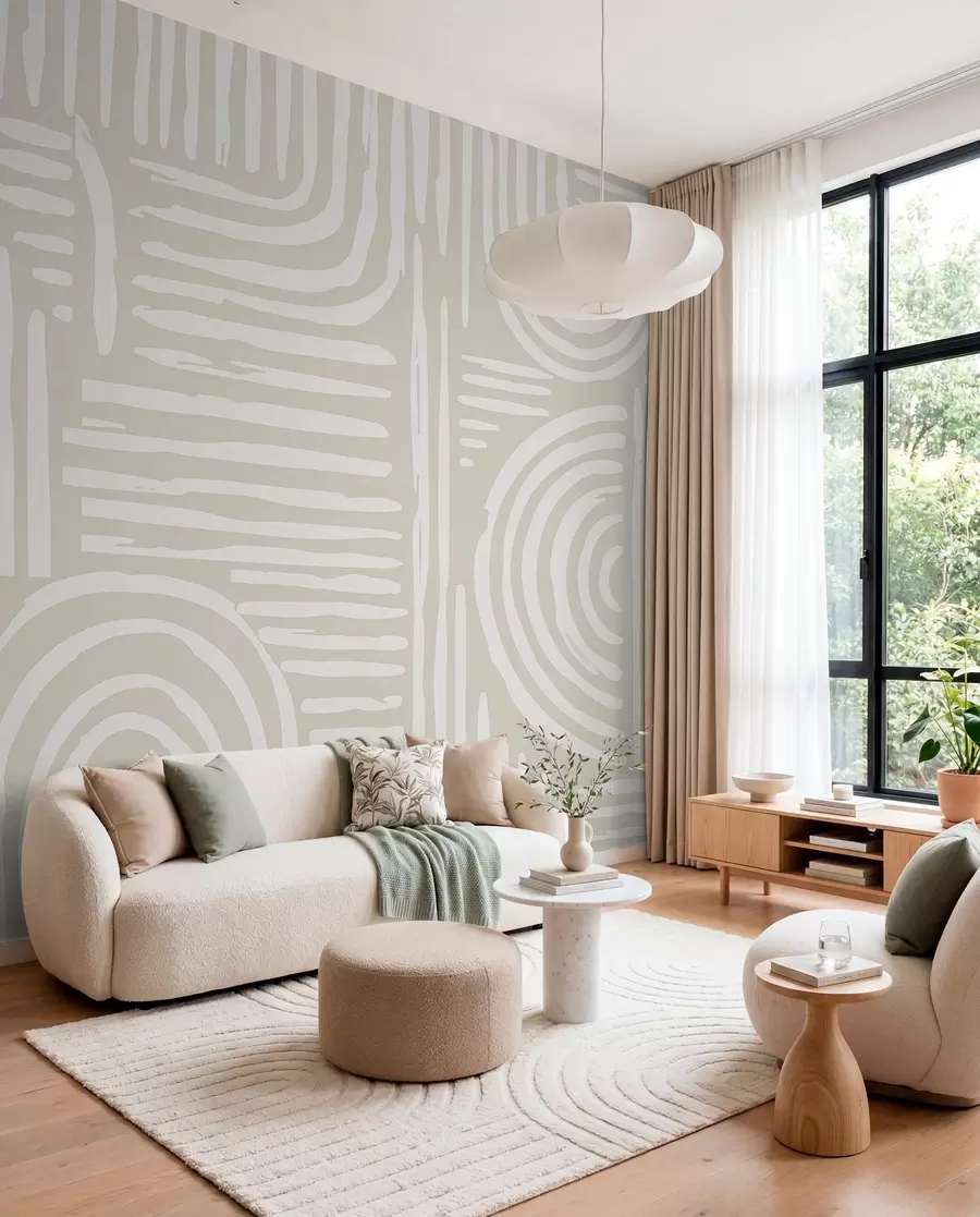 zidne murale Boho dizajn u nježnim bojama w01919
