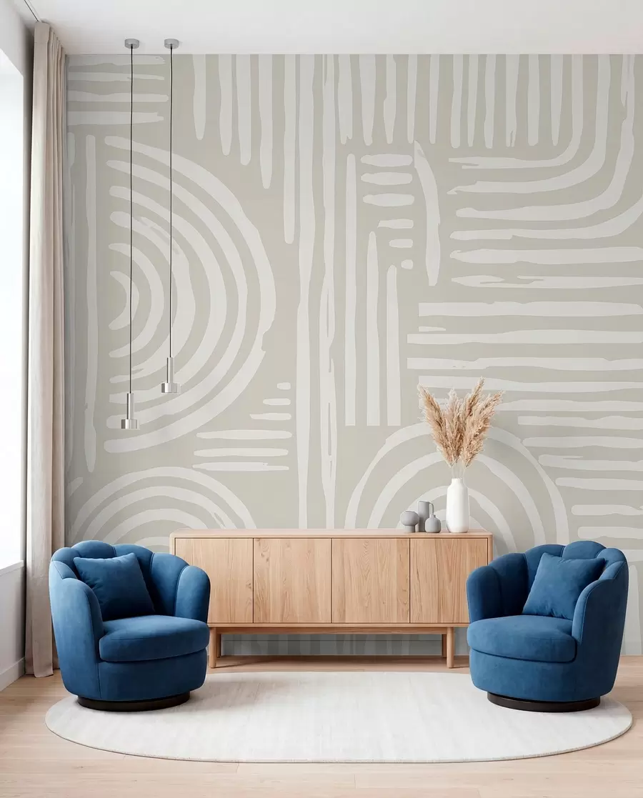 zidne murale Ritam pješčanih linija w01919