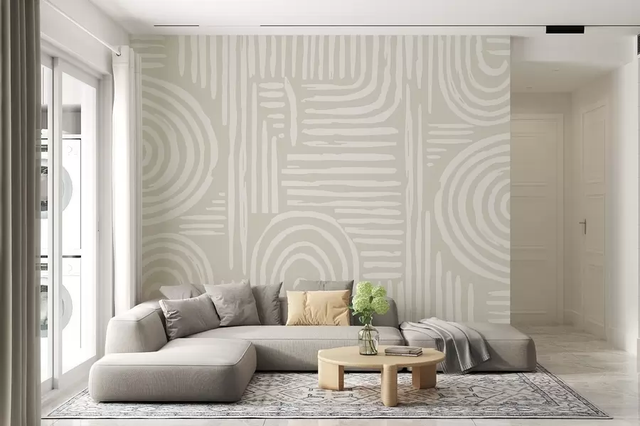 zidne murale Boho dizajn u nježnim bojama w01919