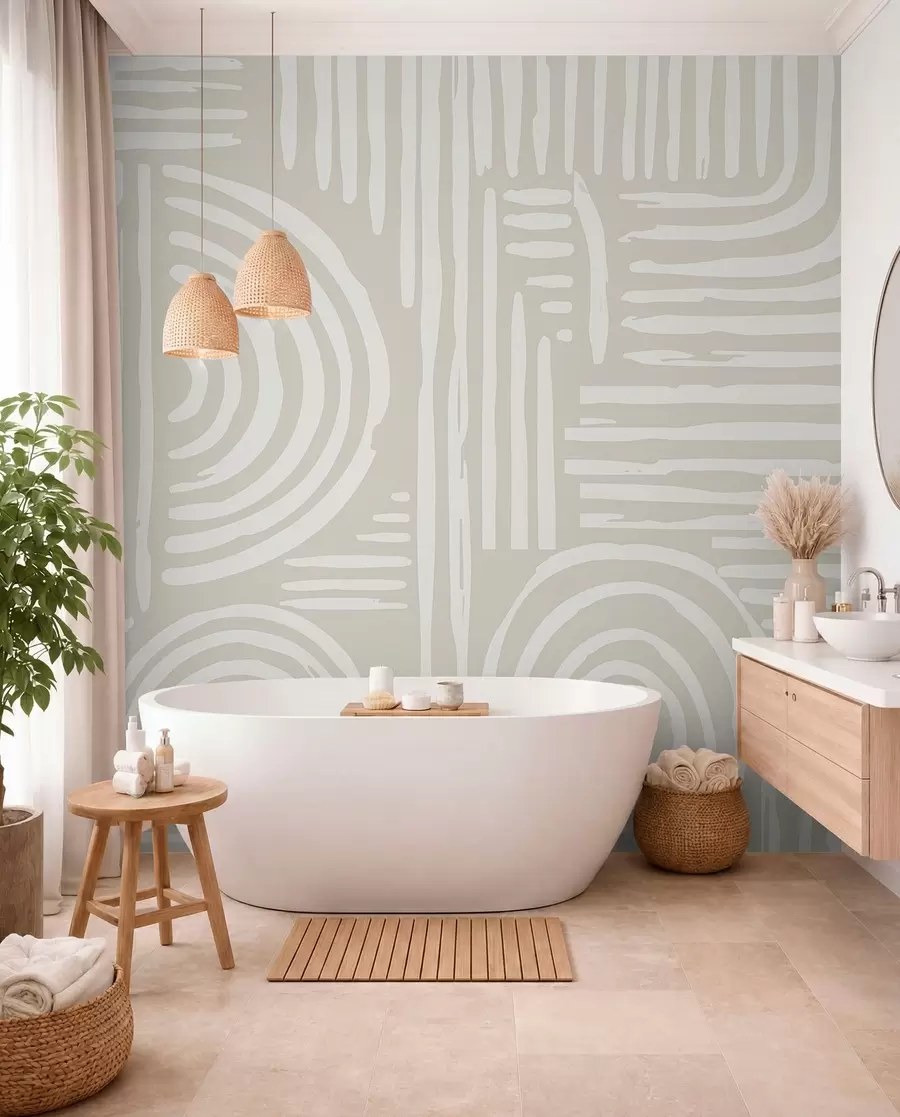 zidne murale Boho dizajn u nježnim bojama w01919