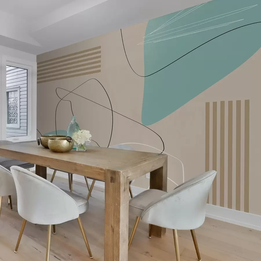 zidne murale Apstraktni oblici u nježnim bojama w00724v2