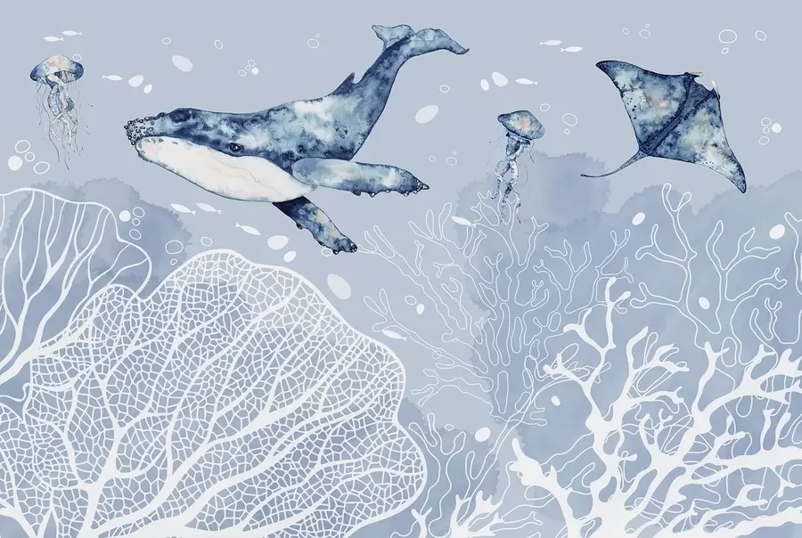 zidne murale Podvodna čuda morskog života w00848