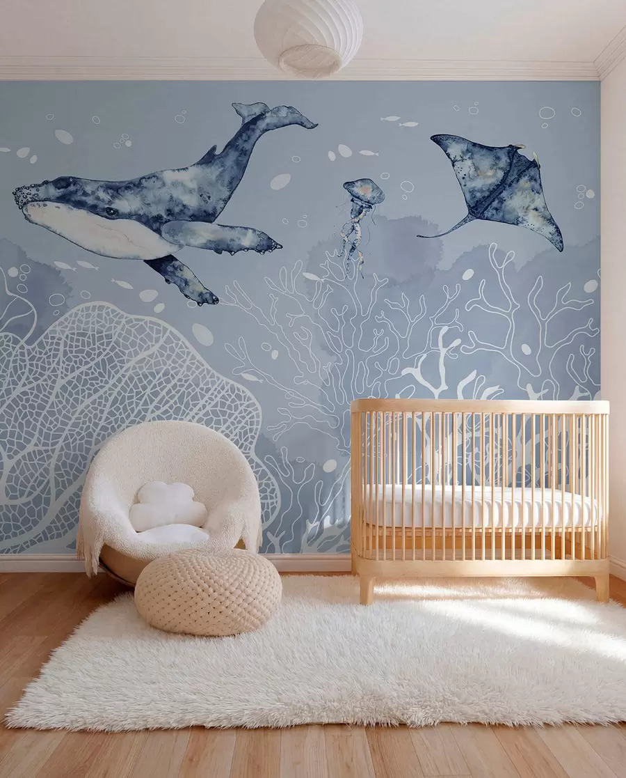 zidne murale Kit iznad bijelih koralja w00848