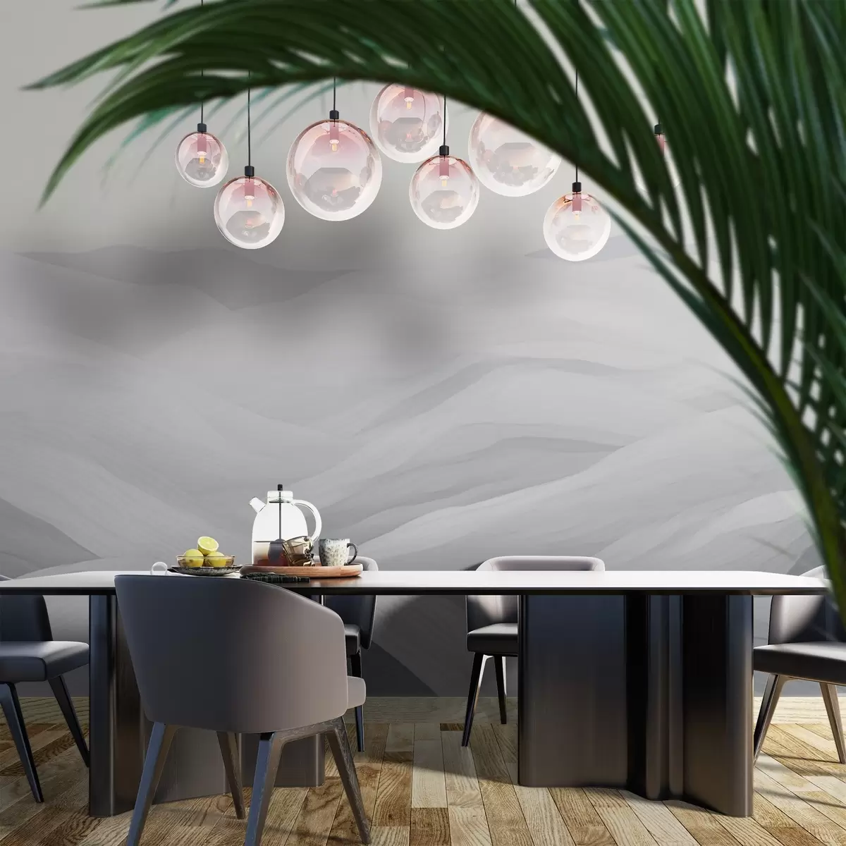 zidne murale Magloviti planinski valovi w02034