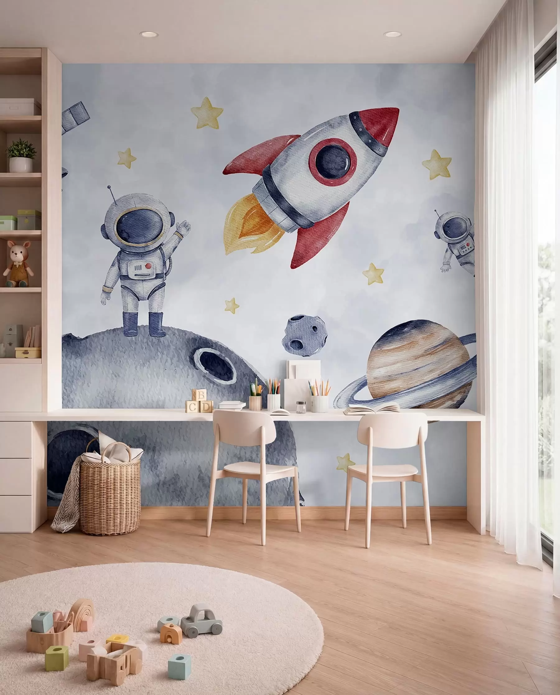 zidne murale Mali astronauti u letu w01461