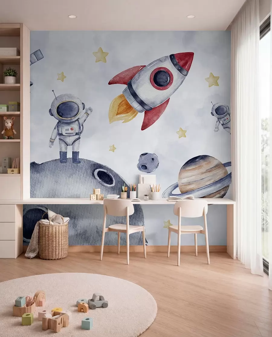 zidne murale Mali astronauti u letu w01461