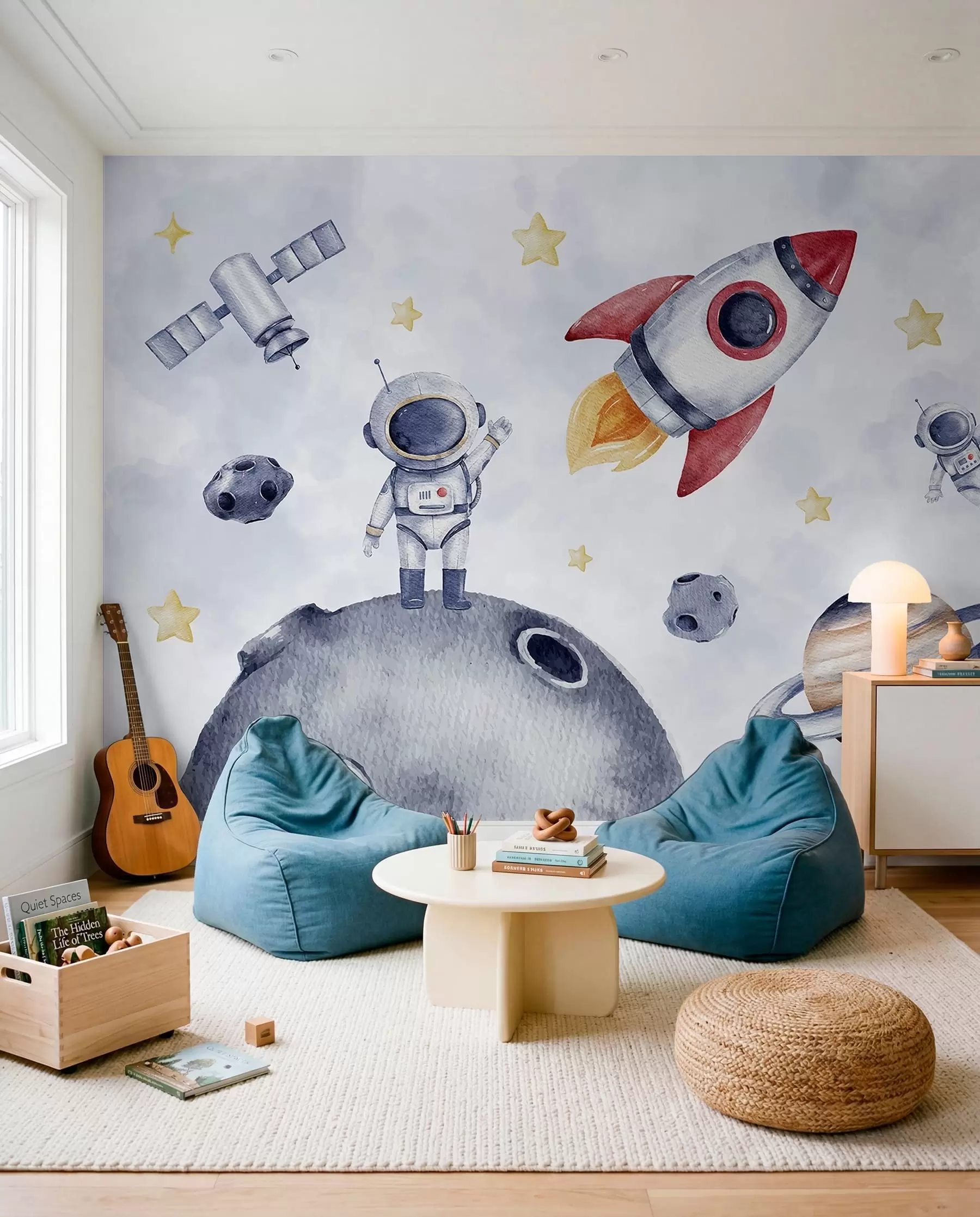 zidne murale Mali astronauti u letu w01461