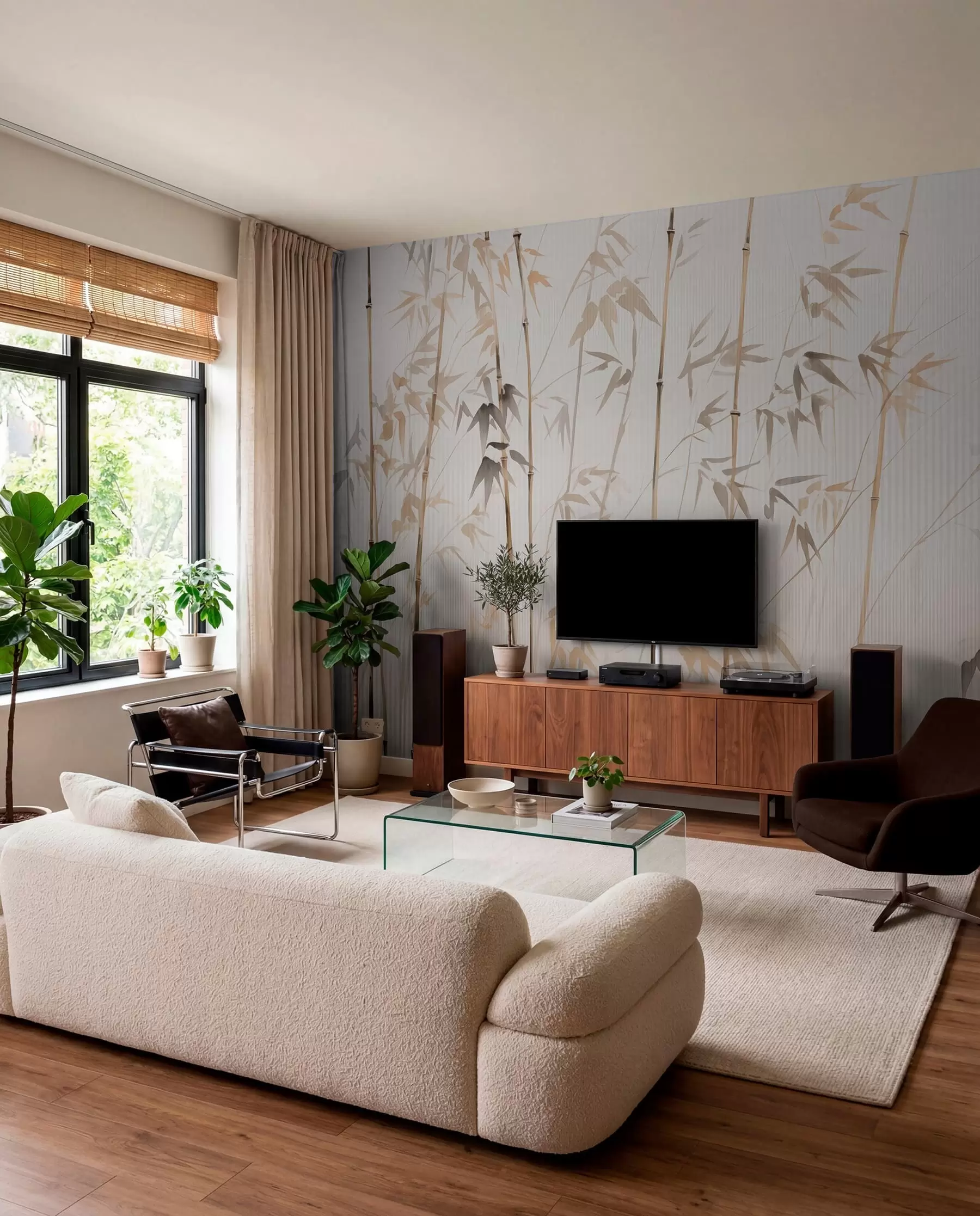 zidne murale Akvarel bambus w08390