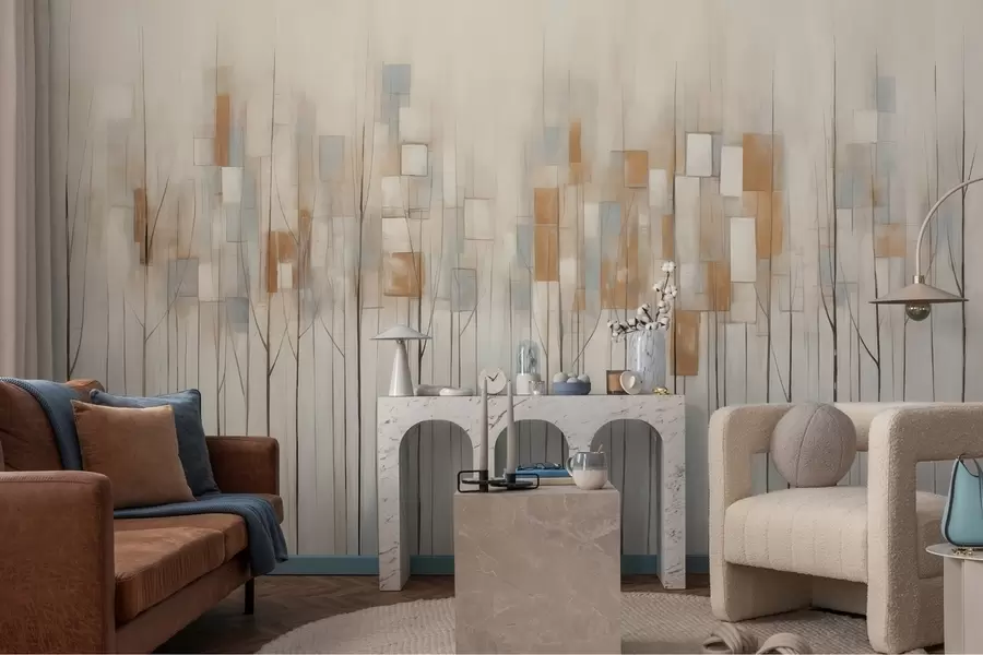 zidne murale Apstraktna stabla w08396