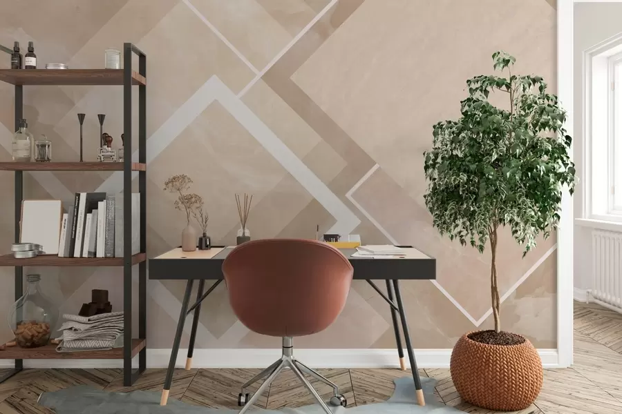 zidne murale Geometrija u bež tonovima w02062v1