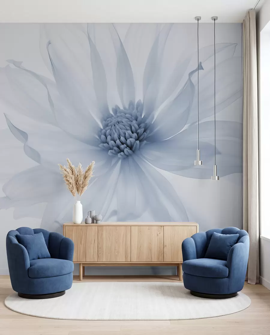 zidne murale Cvijet u plavom w02077