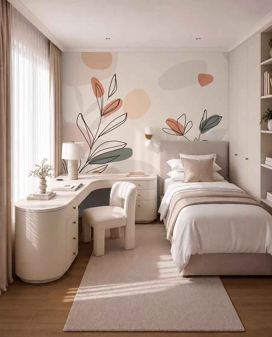 zidne murale Cvijeće u boho stilu w02103