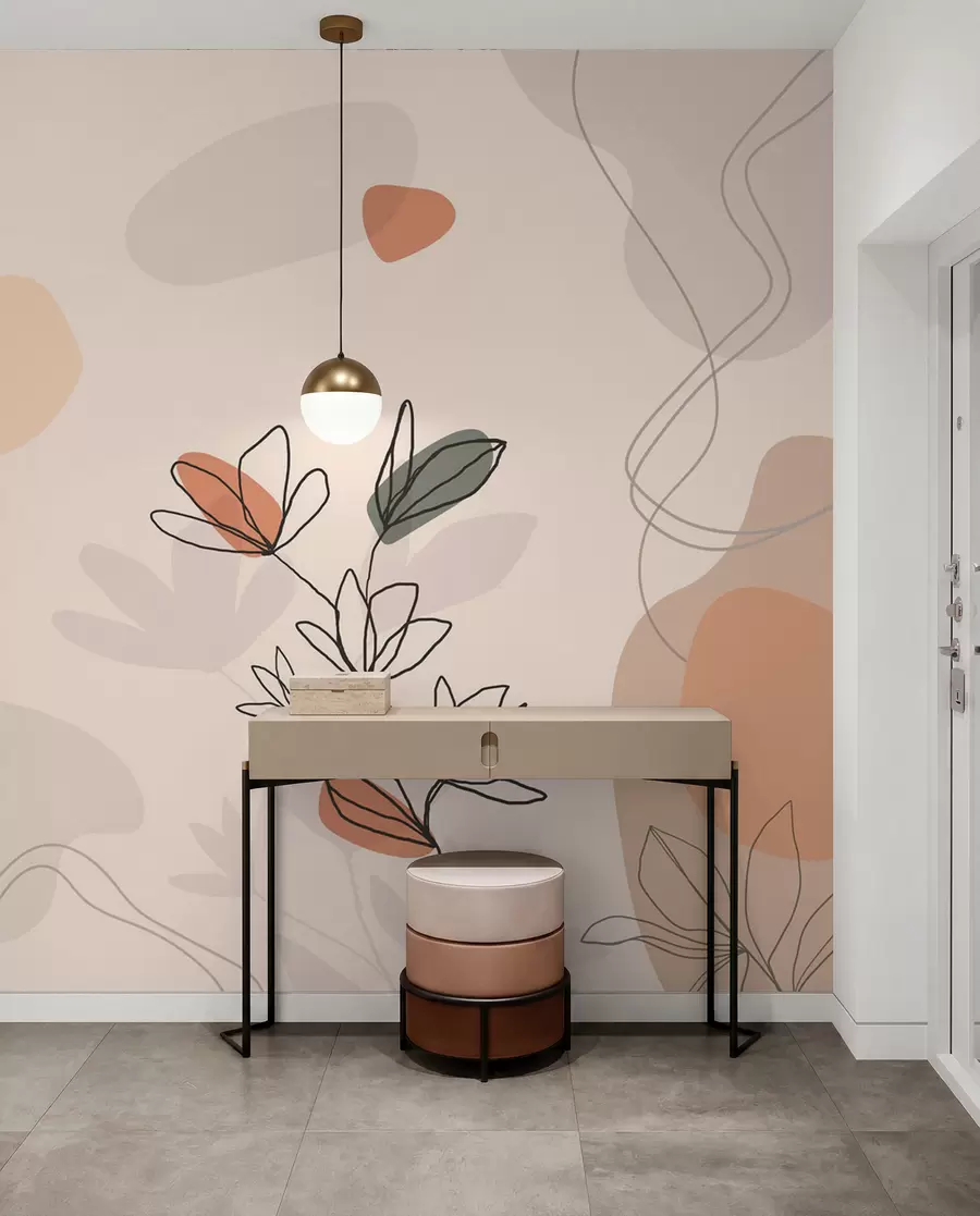 zidne murale Cvijeće u boho stilu w02103