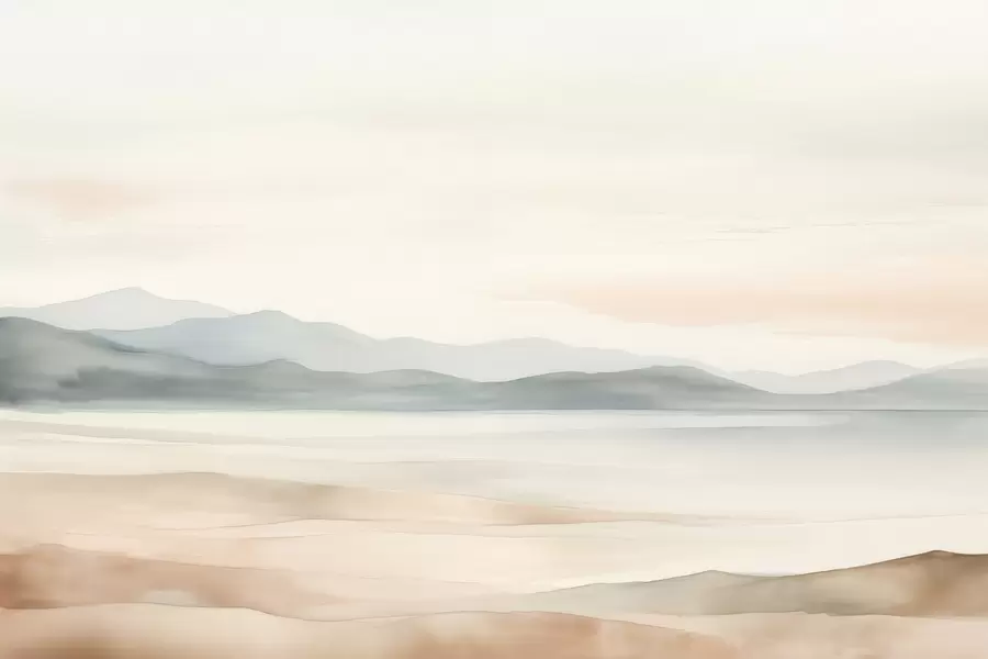 zidne murale Naslikan pejzaž akvarelom w02117