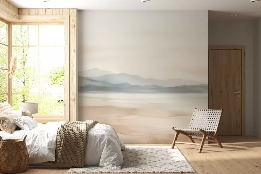 zidne murale Naslikan pejzaž akvarelom w02117