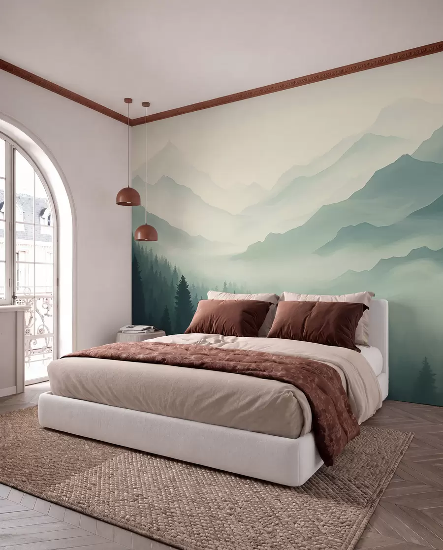 zidne murale Šuma i planine w02186