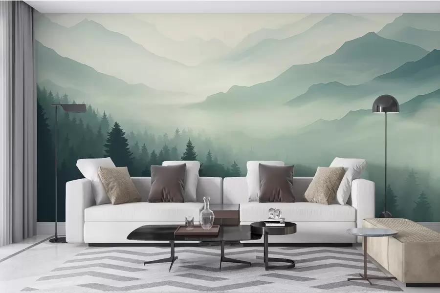 zidne murale Šuma i planine w02186