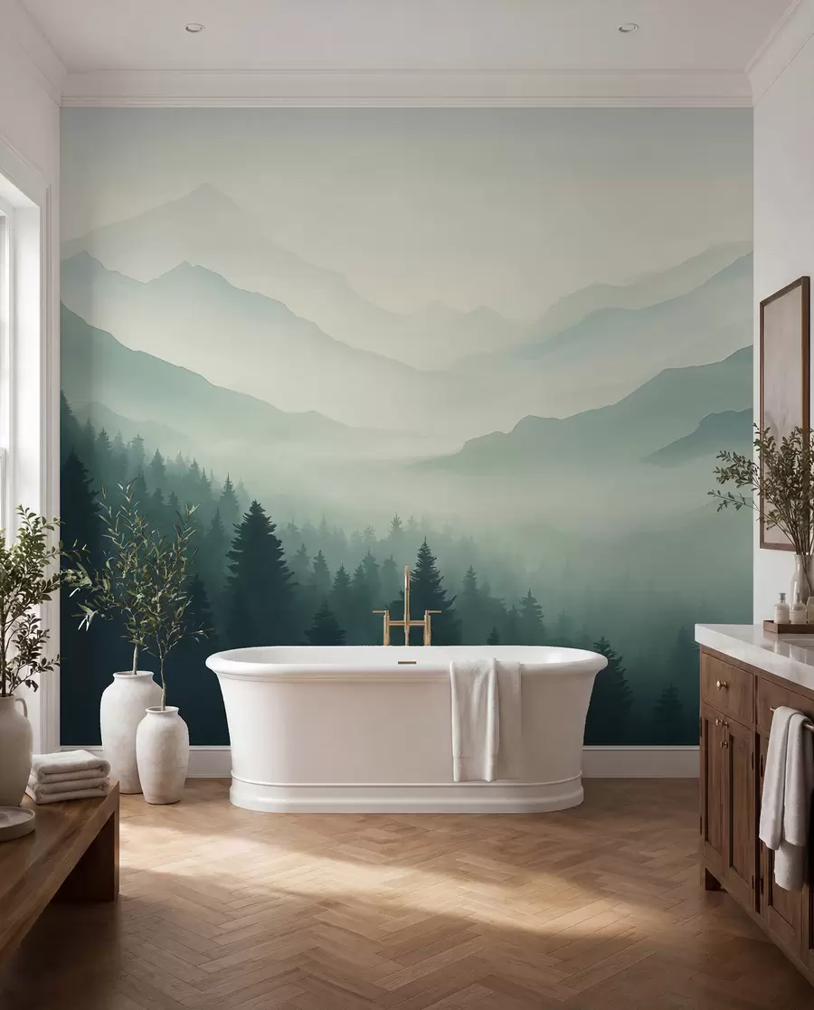 zidne murale Šuma i planine w02186