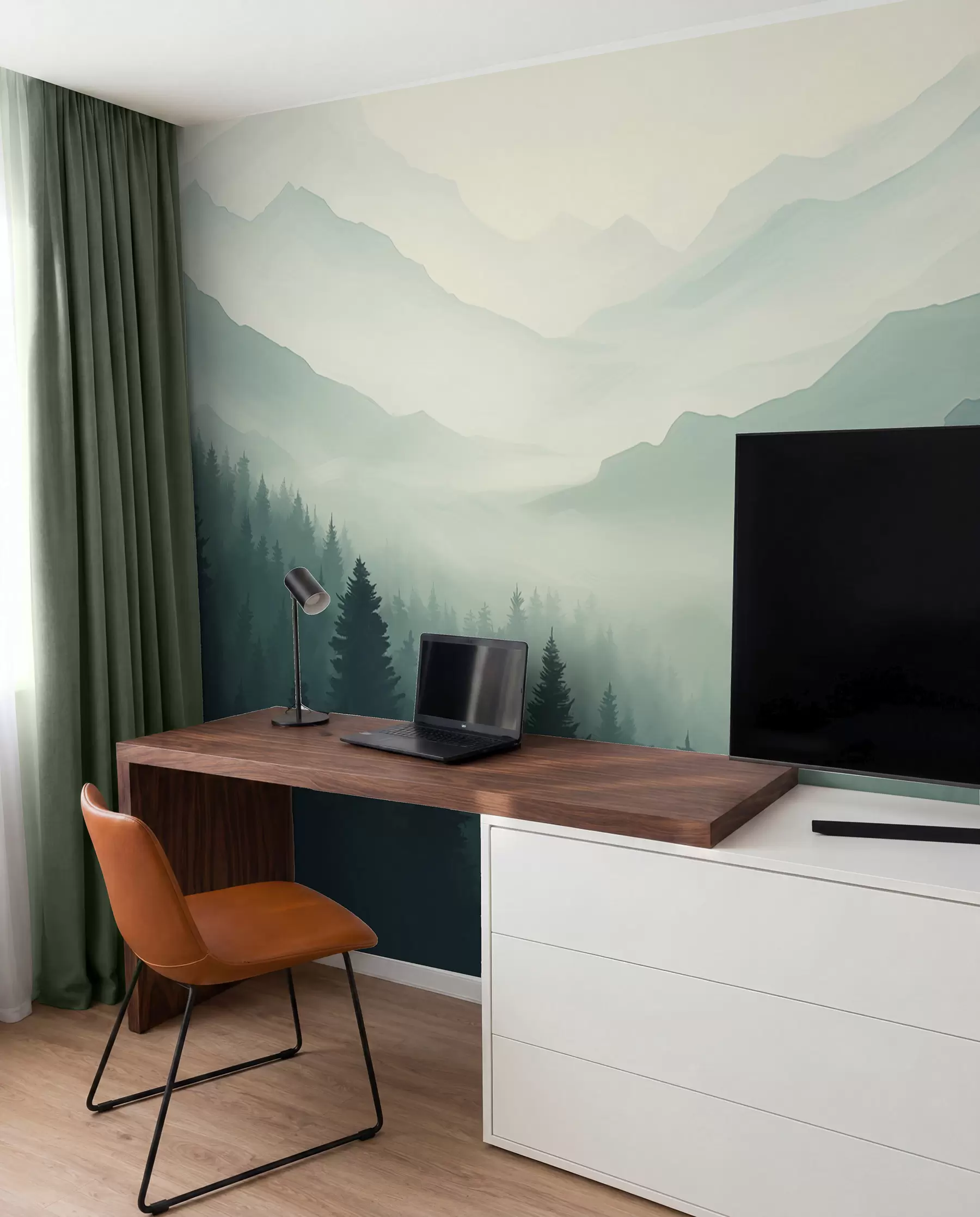 zidne murale Šuma i planine w02186