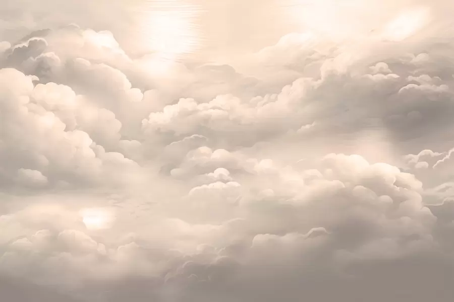 zidne murale Oblaci u boji sepije w02189