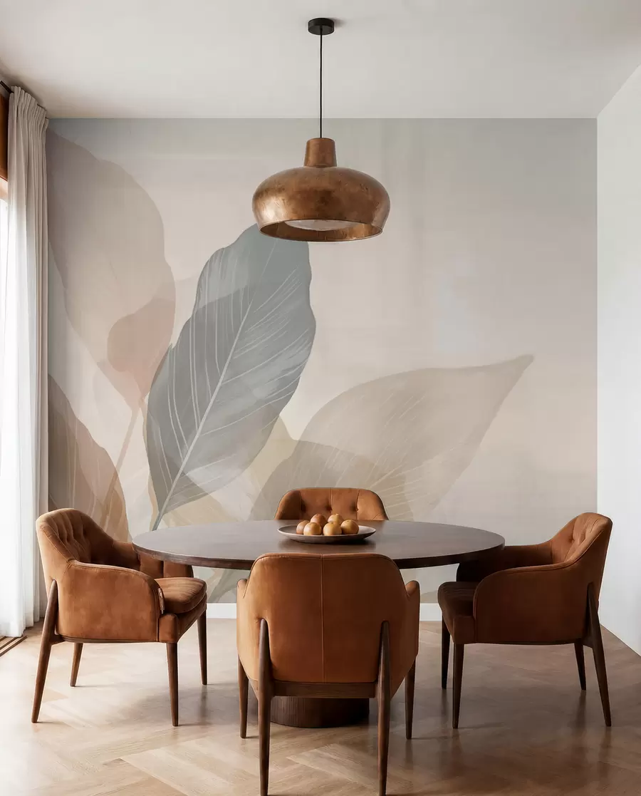zidne murale Retro listovi w02190