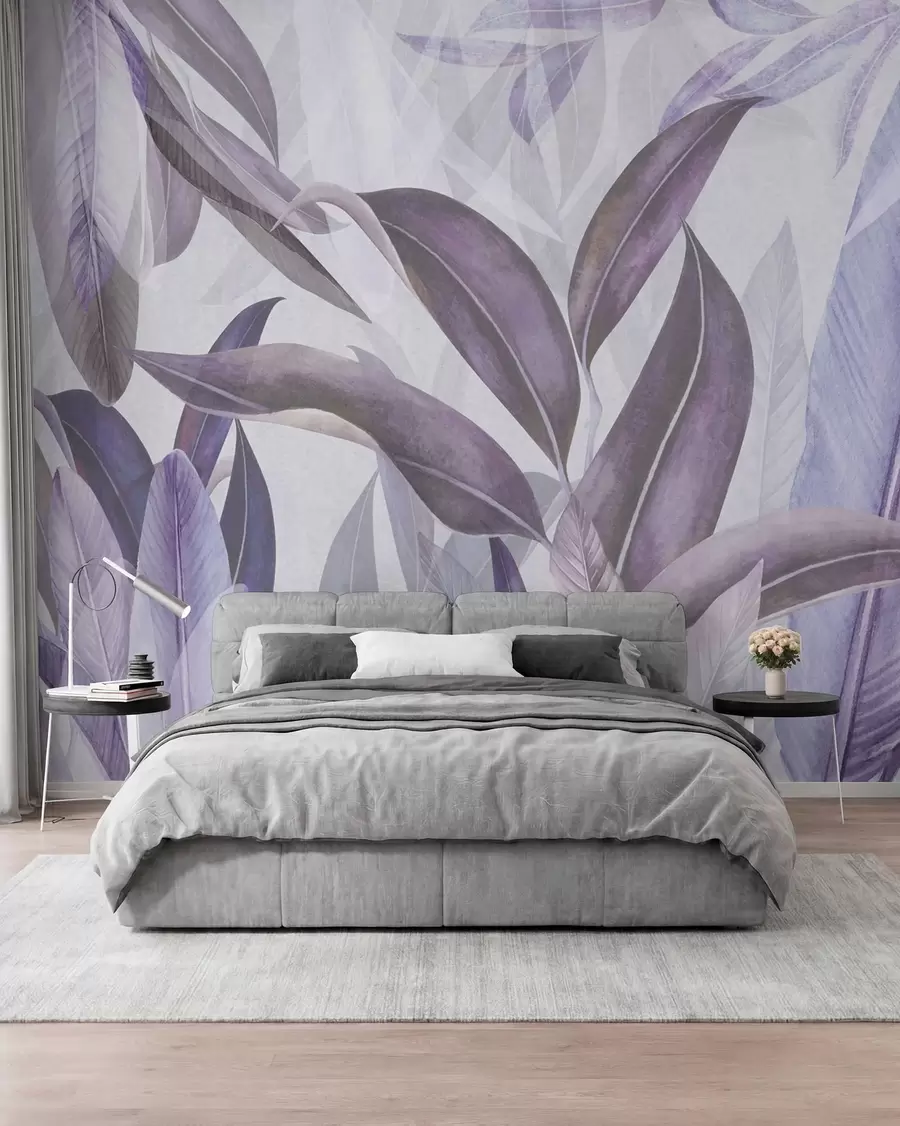 zidne murale Elegantno lišće u nježnim nijansama u94302v2