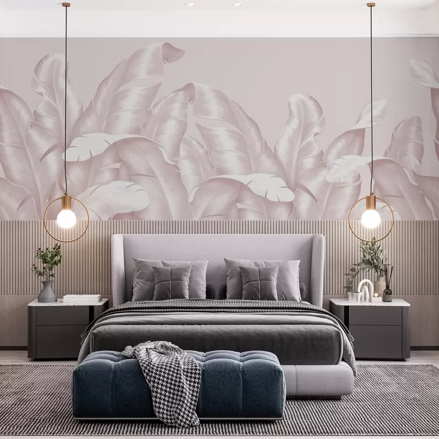 zidne murale Elegantno lišće u nježnim nijansama w00019v4