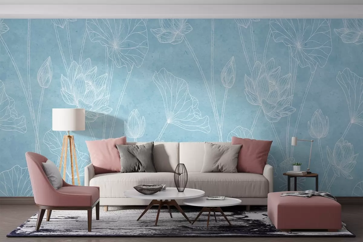 zidne murale Lotosi w02212