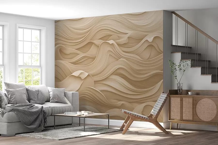 zidne murale Bež valovi w02311v2