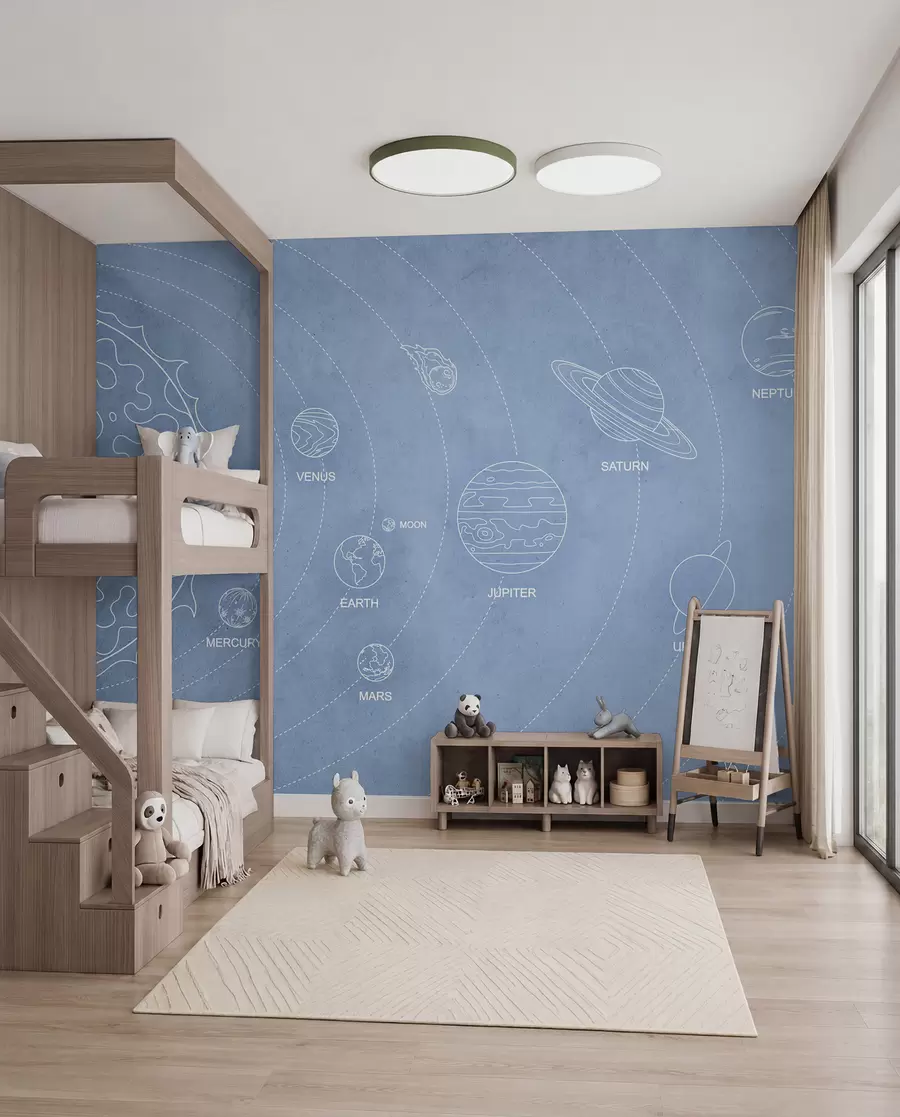 zidne murale Nacrt Sunčeva sustava w02344v1