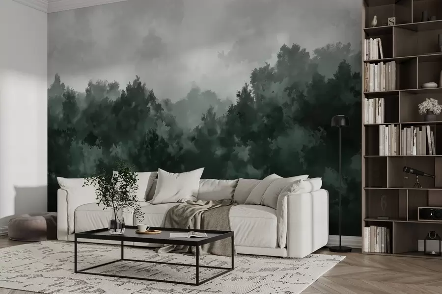 zidne murale Apstraktna šuma u stilu uljane slike w02410