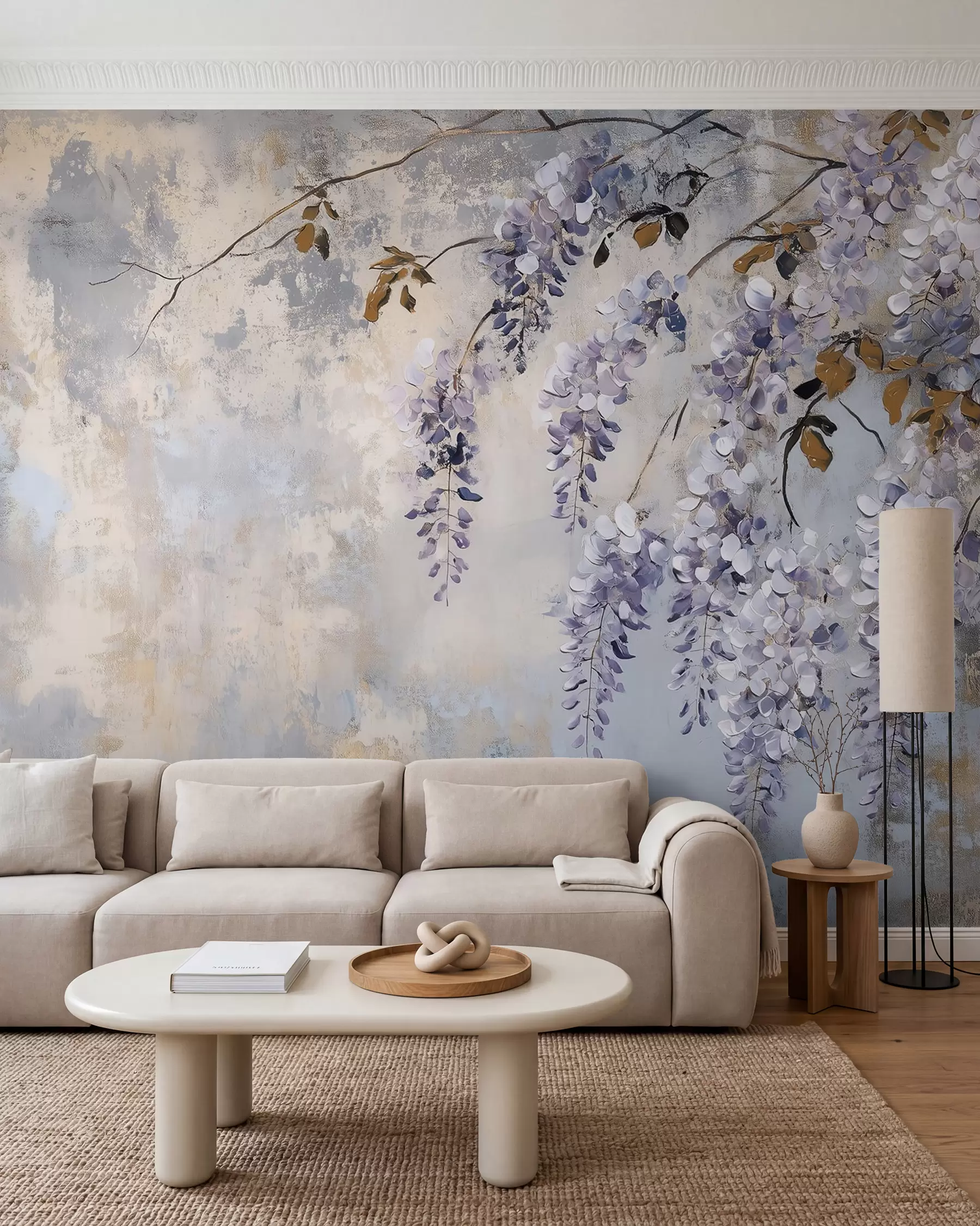 zidne murale Slapovi glicinije w02451