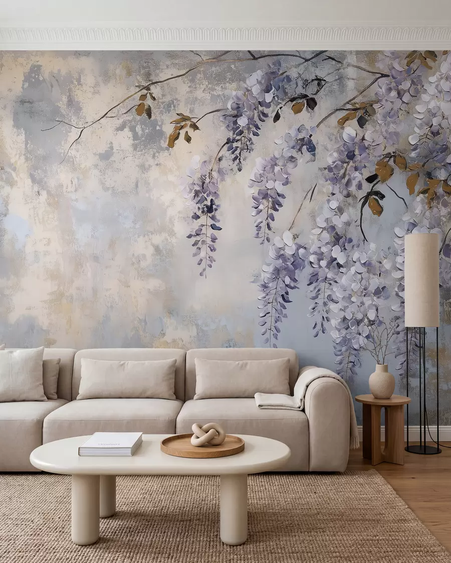 zidne murale Slapovi glicinije w02451