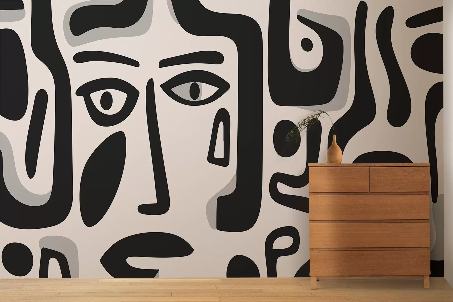 zidne murale Apstraktno lice w02414