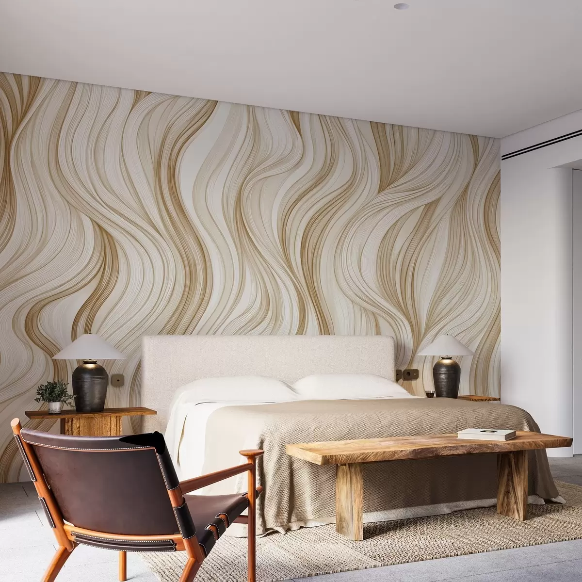 zidne murale Glatki okomiti valovi w02505