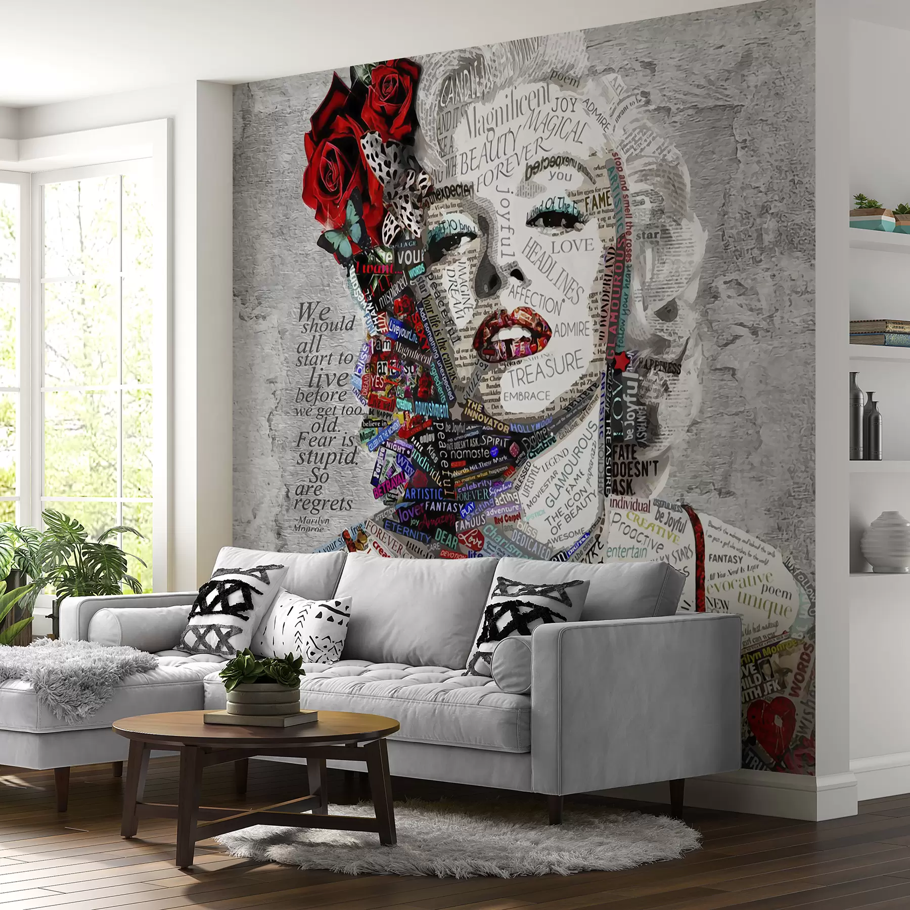 zidne murale Apstraktni portret Marilyn Monroe u45698