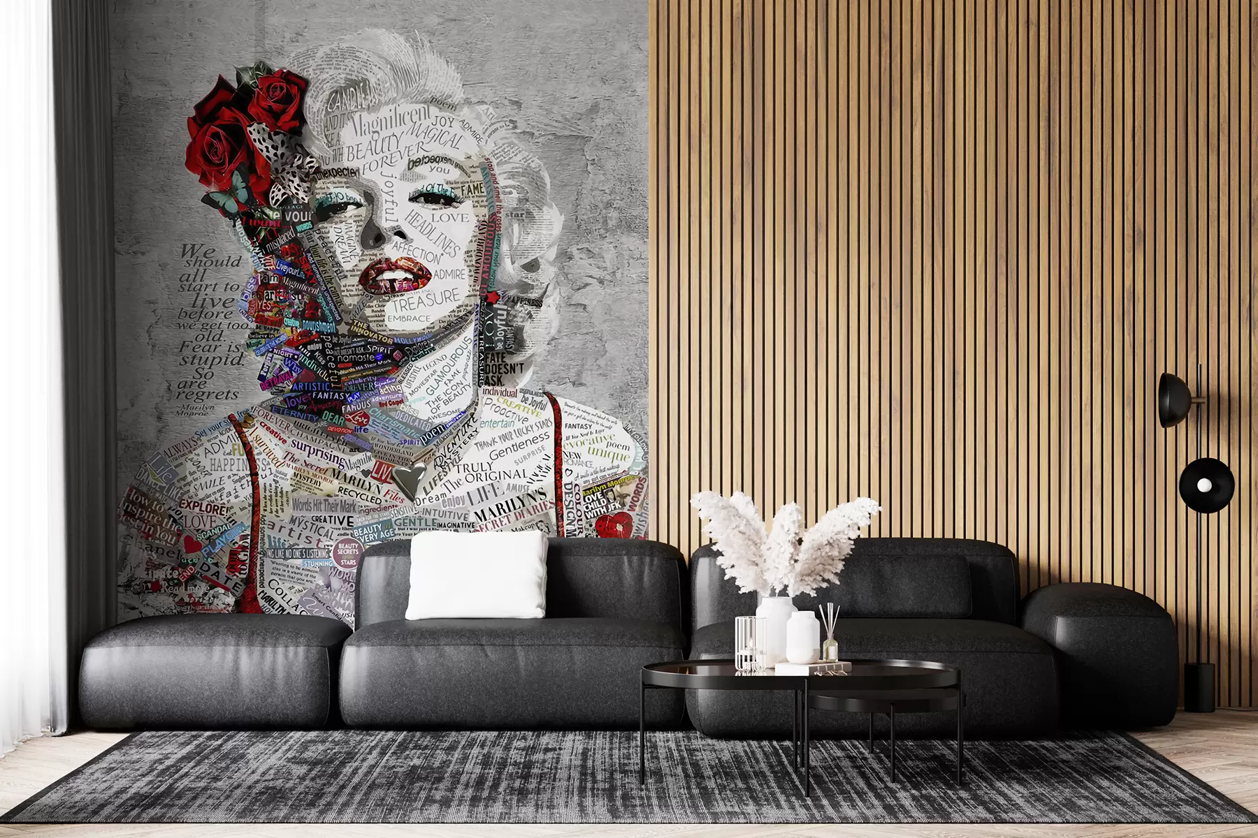 zidne murale Apstraktni portret Marilyn Monroe u45698