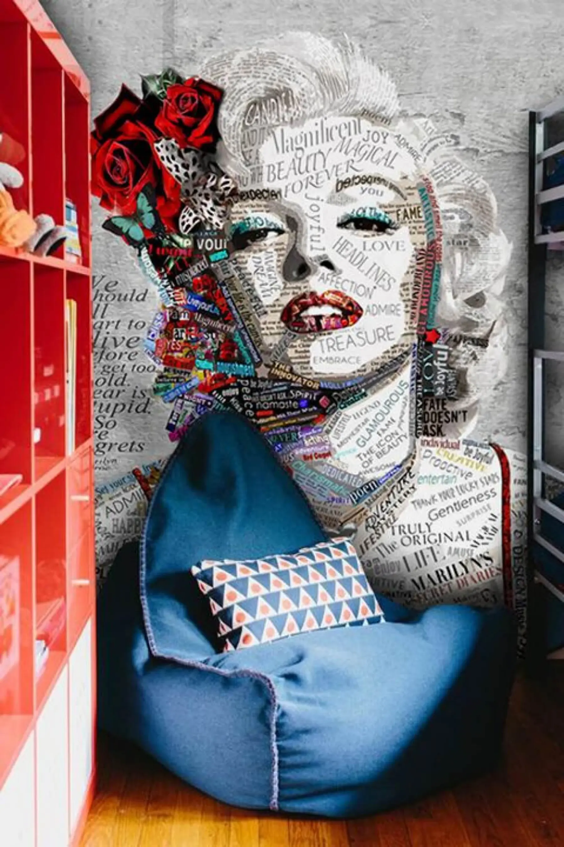 zidne murale Apstraktni portret Marilyn Monroe u45698