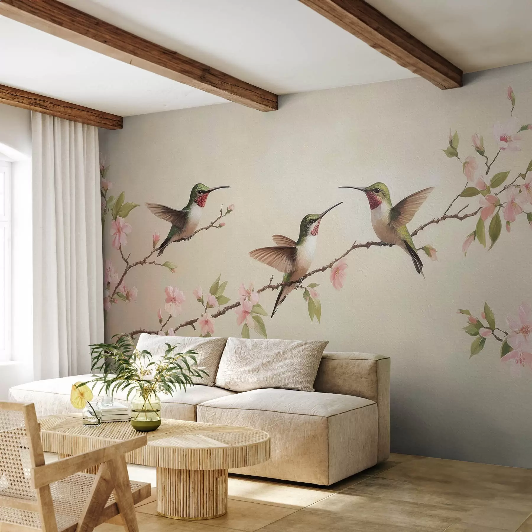 zidne murale Tri kolibrića u letu w08515